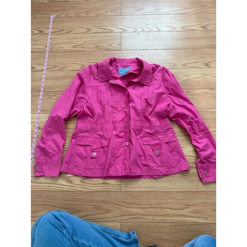 y2k nine west pink cotton utility jacket
